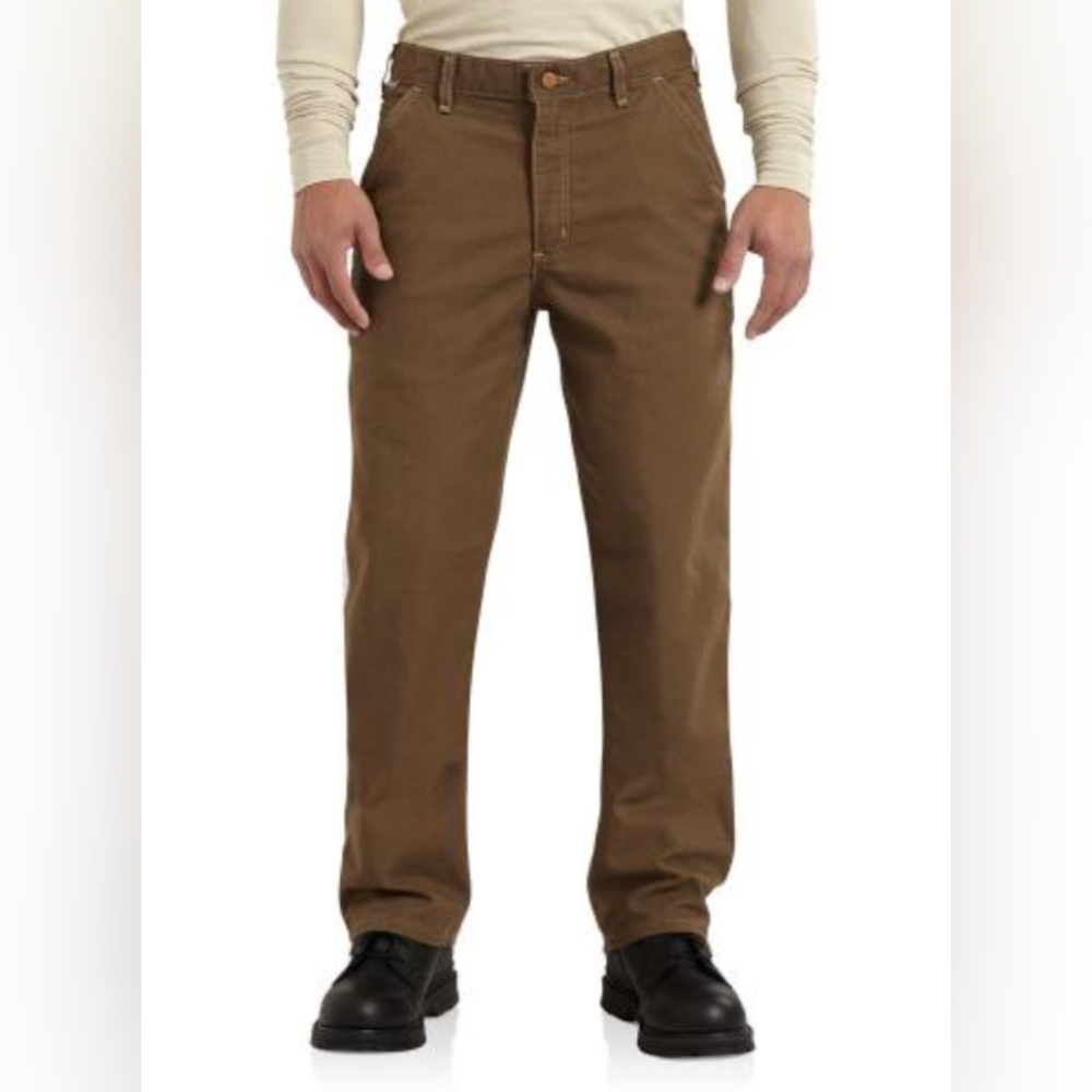 Carhartt FR flame resistant brown canvas pants Men's size 36x32